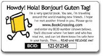 Modelo de etiqueta BookCrossing